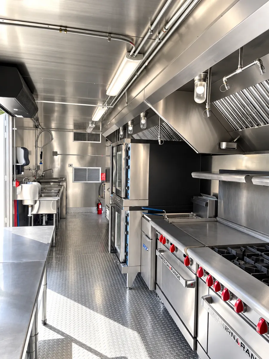 commercial kitchen trailer cooking line ventilation